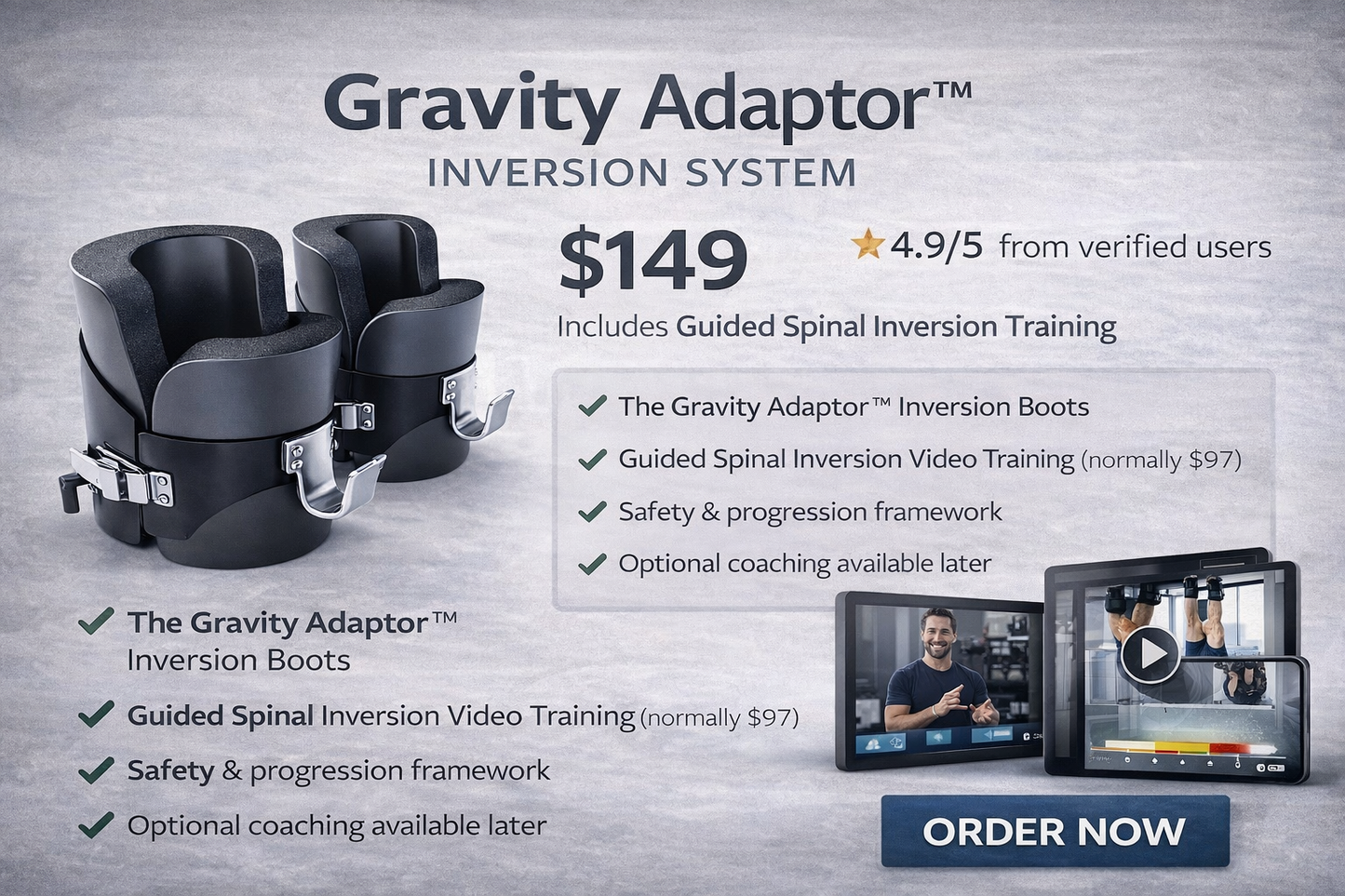 The Gravity Adaptor™ Spinal Rehab Kit
